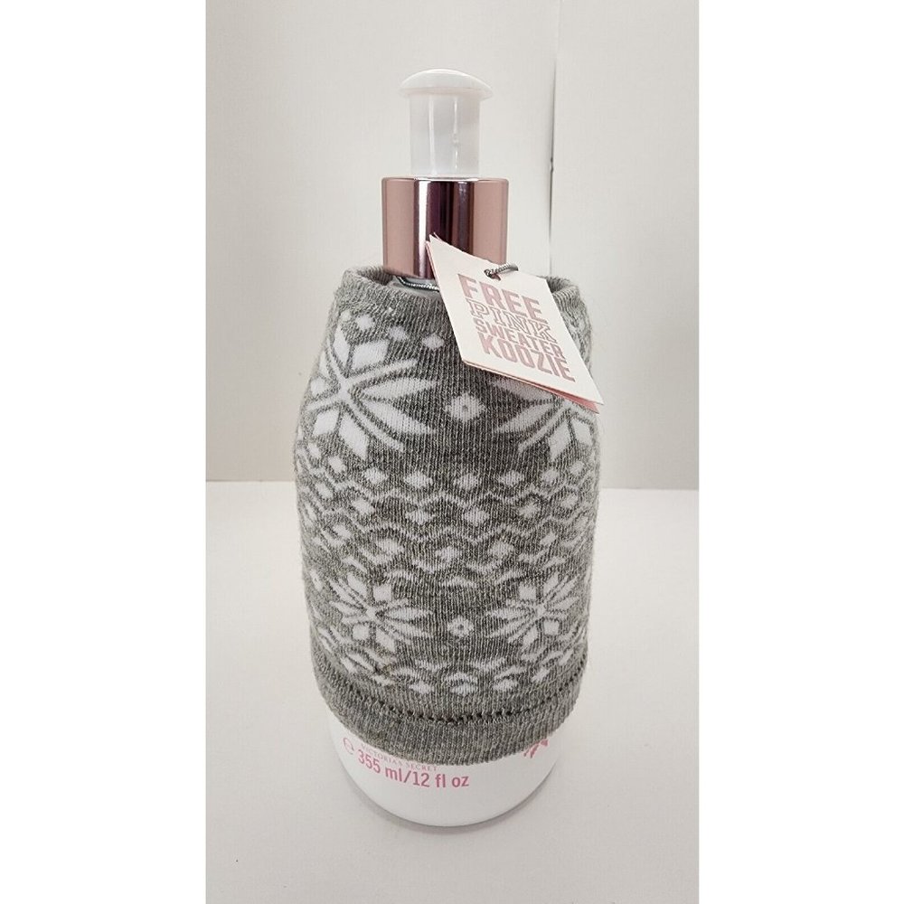 Victoria's Secret PINK Happy Holiyay Body Lotion with sweater Koozie RARE